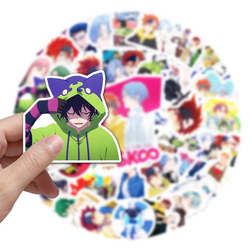 50 Cartoon Japanese Cartoon Creative Graffiti Notebook Hand Account Suitcase Refrigerator Decoration Stickers