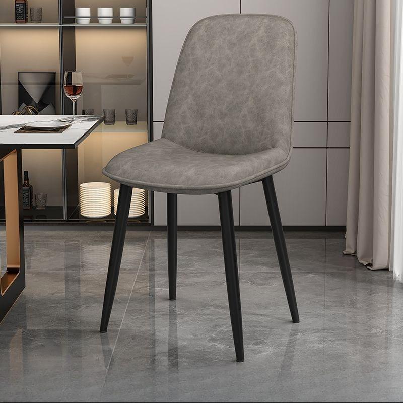 Nordic Soft Leather Backrest Dining Chair, Minimalist High-end Multifunctional Household Chair