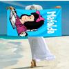 1pc Mafalda1 Beach Towel, Comfortable and Thick, and Swimming/Bath/Picnic/Camping Towel, Suitable for Seaside Beaches