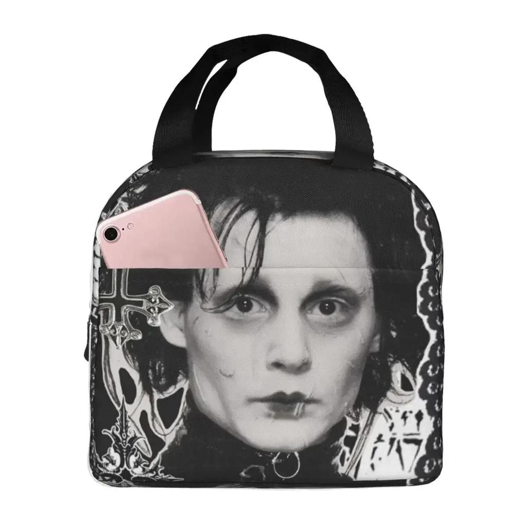 Edward Scissorhands Insulated Lunch Bag for Women Children Leakproof Food Boxes Thermal Lunch Box Tote