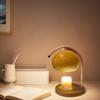 Wooden Base Candle Warmer Lamp 2 Bulbs Modern Wax Melting Light Dimmable Aromatherapy Candle Light for House Office Decoration