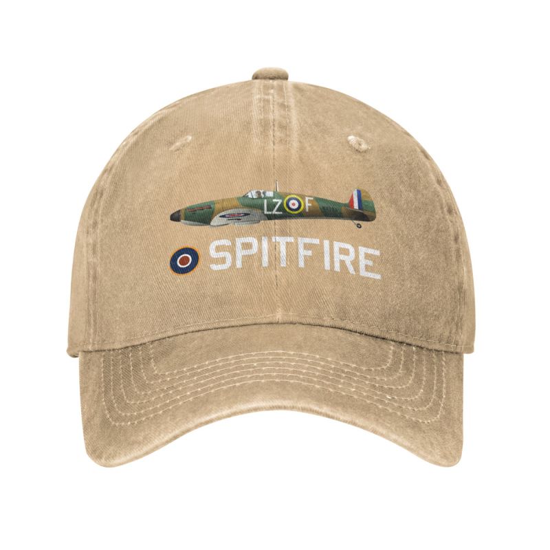 Cotton Supermarine RAF Spitfire Baseball Cap Outdoor Unisex Women's WW2 War Fighter Aircraft Plane Airplane British Dad Hat