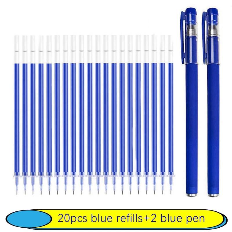 6-25Pc 05mm Gel Pen Kit Neutral Pen Black/Blue/Red Color Replacable Refill Smooth Writing School Stationery Supplies