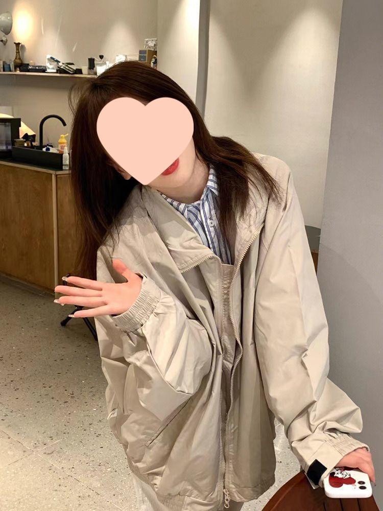 Women's Vintage Japanese Style Windbreaker: Casual Spring/Autumn Loose Fit