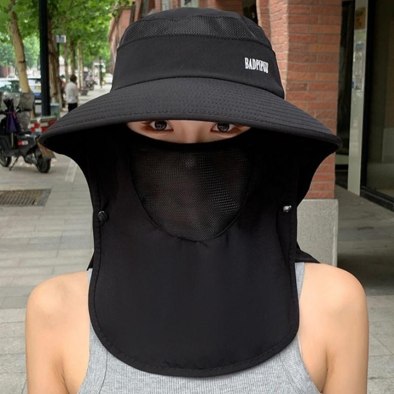 Sun Hat For Women Uv Protective Wide Brim Summer Hat Shawl Neck Protection Breathable Fishing Hats For Outdoor Sports