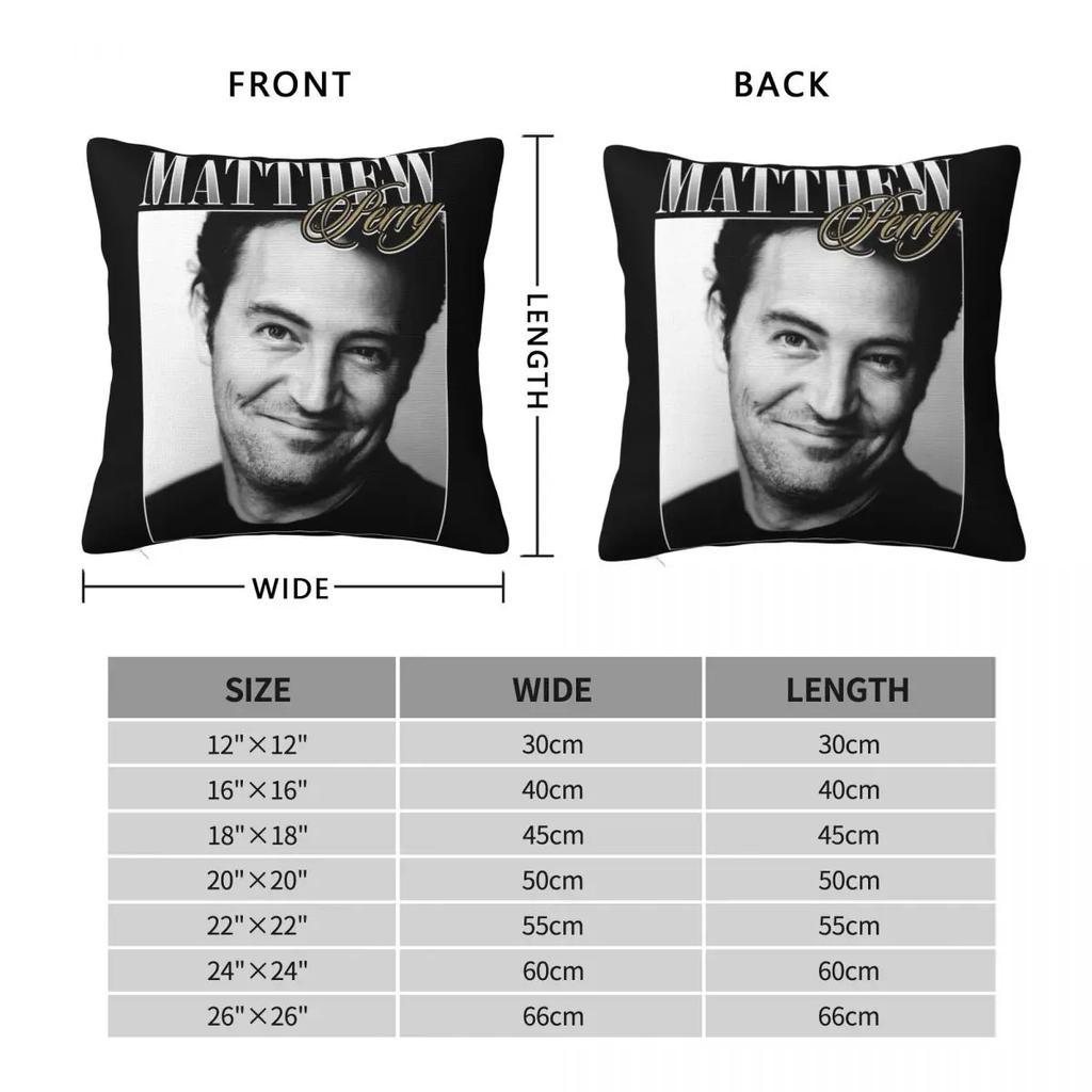Matthew Perry Chandler Bing Pillowcase Printed Polyester Cushion Cover Decorations Friends Pillow Case Cover Car Zippered 45*45