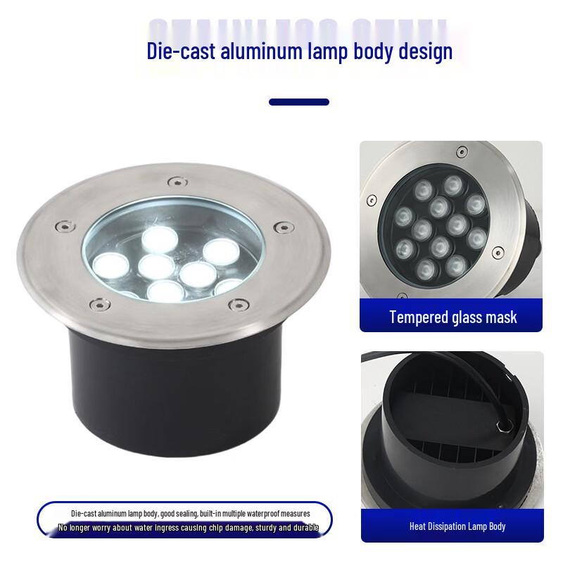 NuFeng 3W Round LED In-ground Spotlight