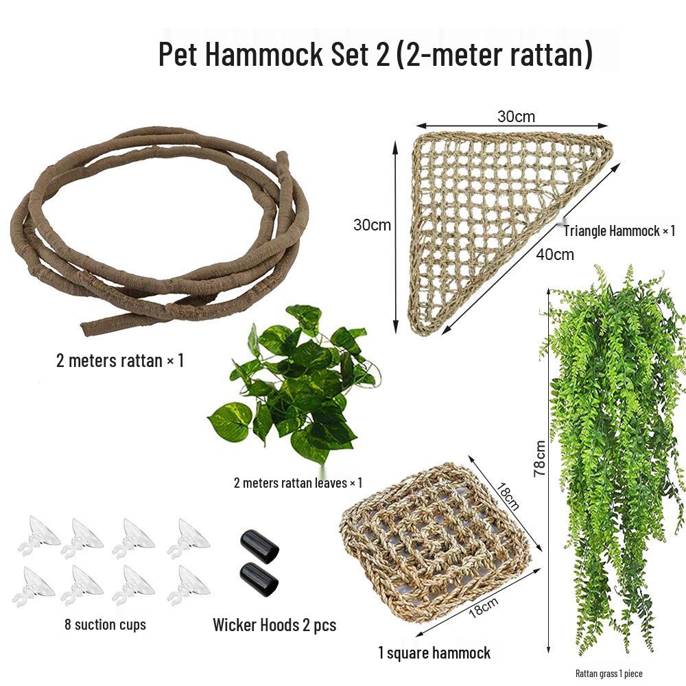 Reptile Habitat Decor: Simulation Vine with Lizard, Chameleon, Snake & Gecko Climbing Features
