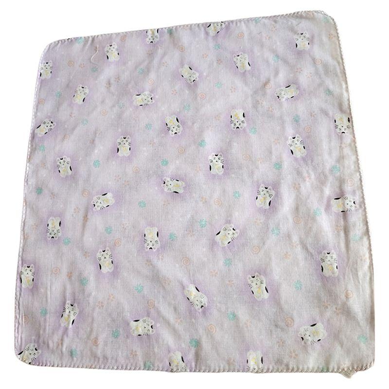 

Японский стиль Чистый хлопок Двухслойное полотенце для лица Luckcat light purple