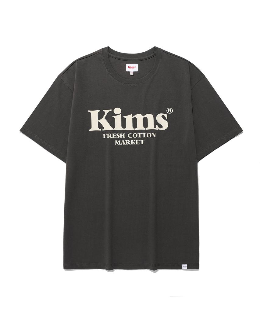 Kimseupeulesikoteunmakes (Unisex) Kims Bam Logo Tee Charcoal