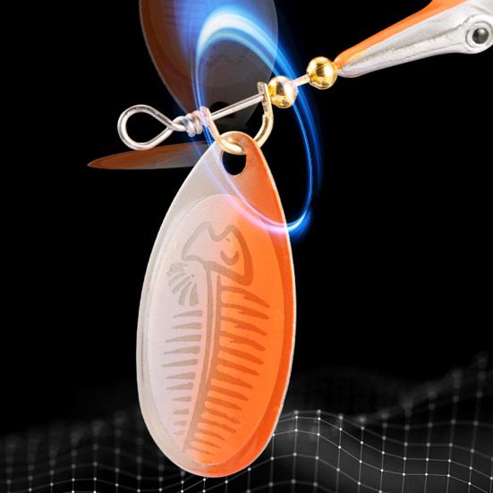 5Pcs 8.5CM/9G Inkfish Spinner Blade Lure with Hook Metal Spinnerbait Rotating Lure Freshwater Crap Bass Pike Walleye Fishing Accessories