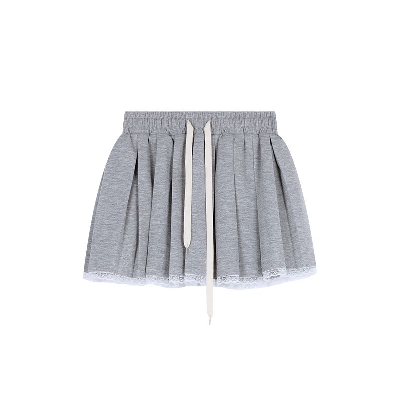 

Age-Reducing Kumikumi Sweet Style Female Summer Pleated Skirt Gray One size