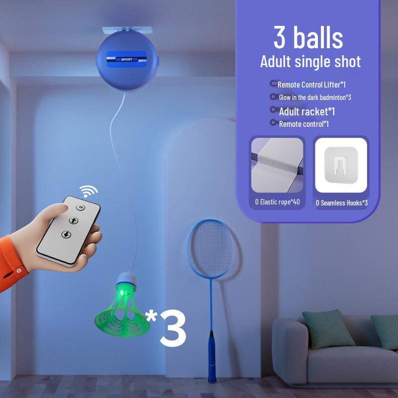 Solo Badminton Trainer: Self-Return Rebound Device with Suction Cup for Spin Practice
