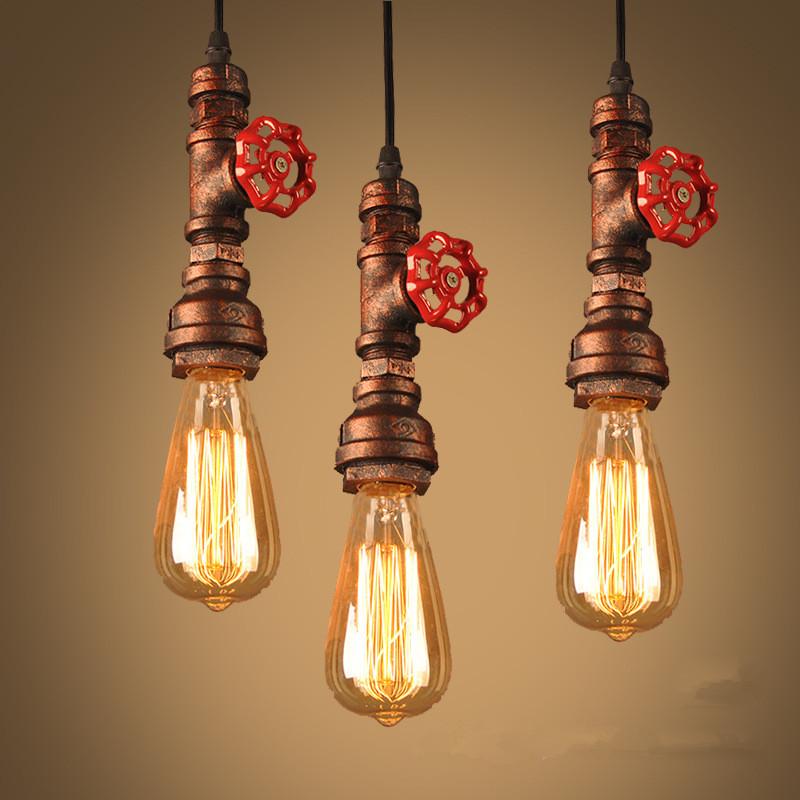 American Industrial Retro Pendant Light - Creative Water Pipe Design for Restaurants and Bars