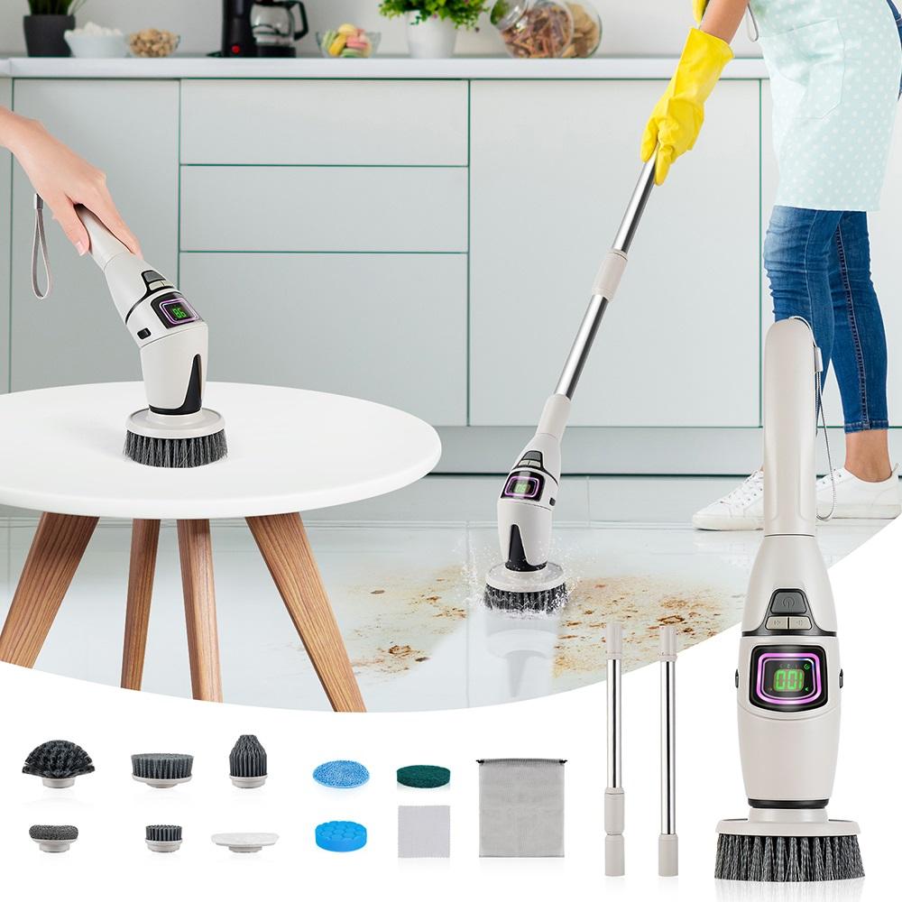 Electric Cleaning Brush 10 In 1 Electric Cleaning Brush Cordless Rotary Clean Brush Shower Cleaning Brush Kitchen Bathroom Home