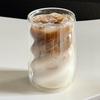 Transparente Spiral-Teetasse Wellenform Glasbecher Kreativer doppelwandiger Kaffeebecher Café