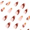 Nail art piece Brown French edge Autumn wear Nail removable Nail art wear Nail art press on nails