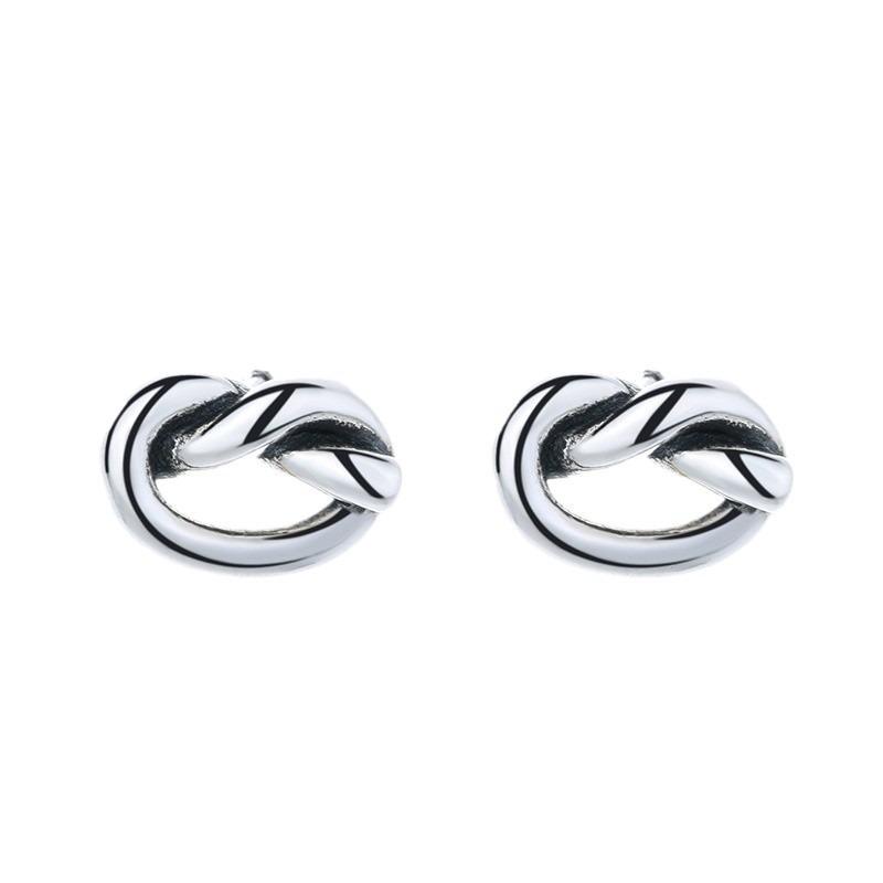 Personalized Retro Knotted Stud Earrings Inc Trendy Men'S And Women'S Old Knotted Earrings Fashion Accessories