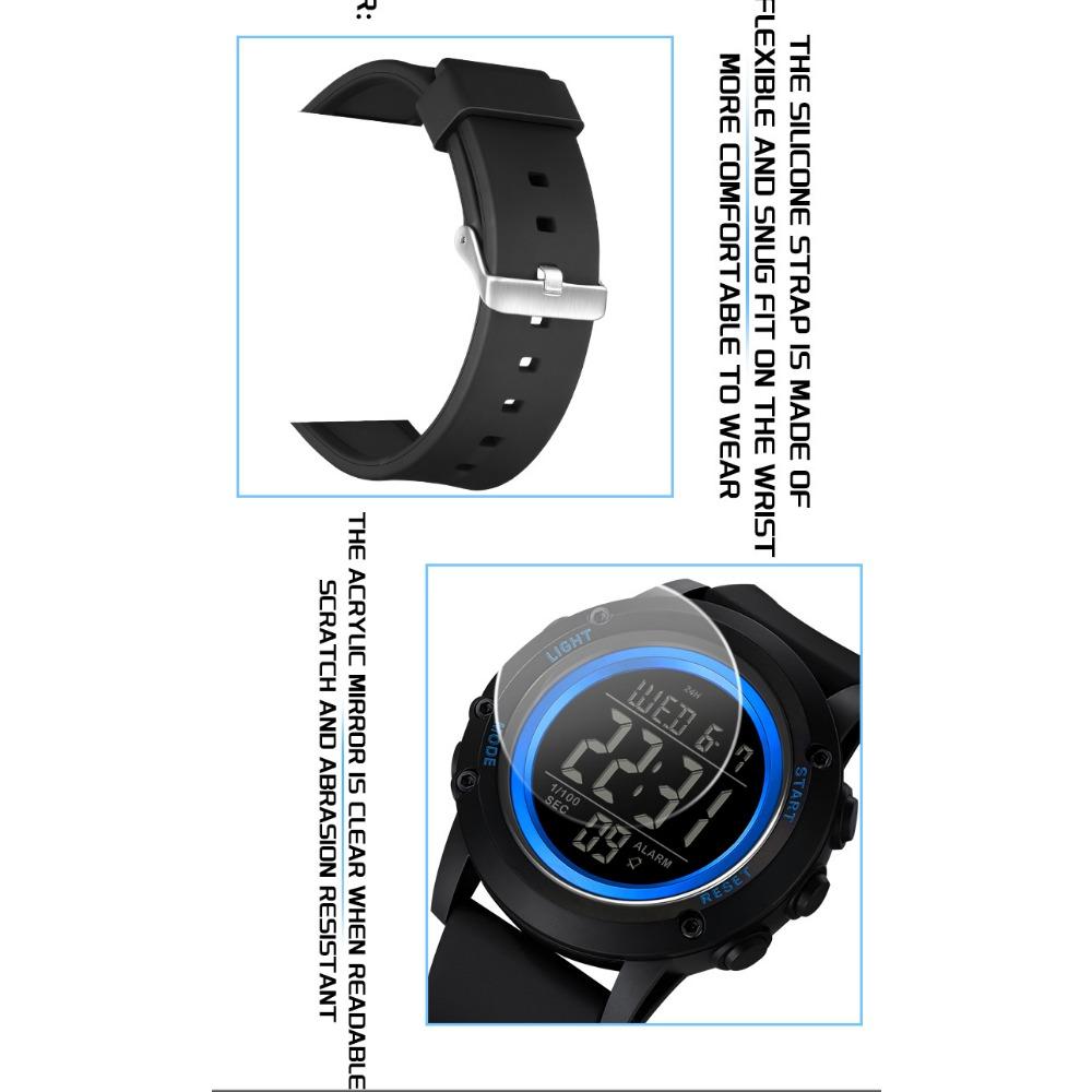 SANDA Outdoor Sports Watch LED Digital Display Electronic Watch Luminous Alarm Clock Trendy Electronic Watch