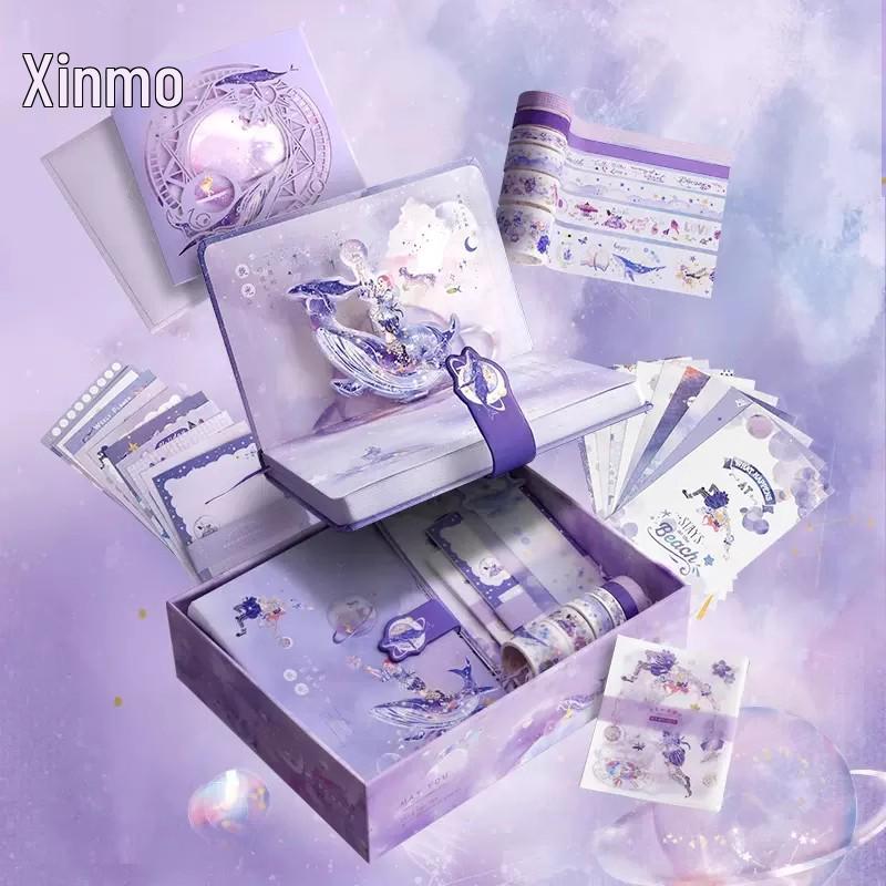 Altes Chinesisches Stil Tagebuch Geschenkset: Süßes Pastell-Notizbuch mit Stift und dekorativen Seiten