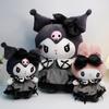 25cm Kuromi My Melody Lolita Gothic Plush Toy Cartoon Soft Filled Doll Plushie Pillow Room Decoration Children Birthday Gift