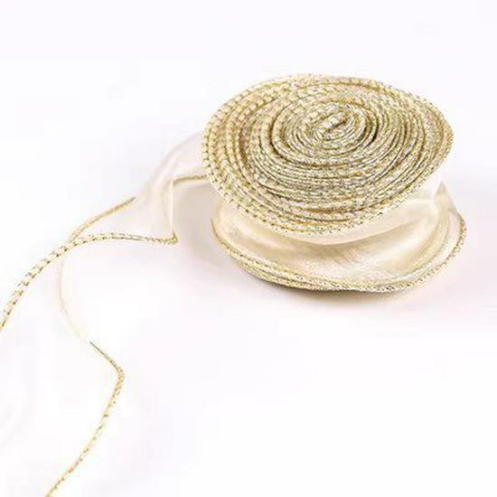 Iridescent Pearl Wave Silk Ribbon: Fishtail Yarn for Floral Arrangements & Decorations