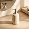 Resin Soap Dispenser Refillable Dispenser, Liquid Hand Shampoo Container, Pump Bottle Empty Lotion for Bathroom Kitchen Countertop