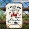 2D Flat 1pc Baseball Christian Quote Metal Sign 7.87x11.81inch - Aluminum Baseball Themed Inspirational Decor for Home, Garage, Man Cave, Sports Room