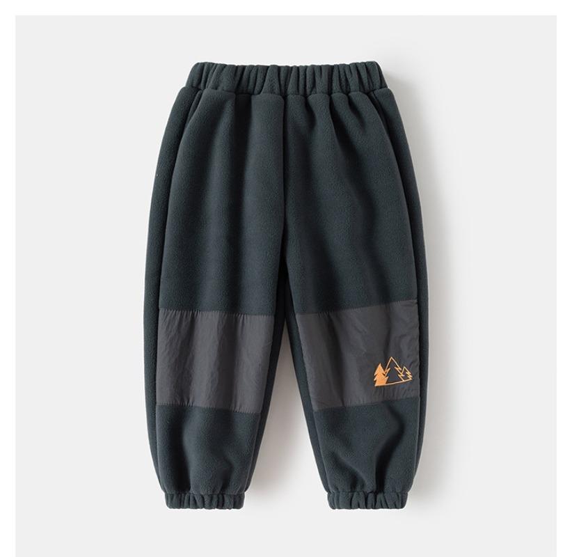 Children's pants thickened boys' casual pants fleece boys' going out warm leggings baby autumn and winter children's pants