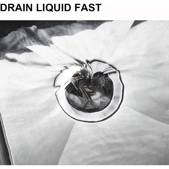 LASSHSWA 2 Pcs Kitchen Sink Strainer Stainless Steel, Mesh and Punching, Kitchen Sink Drain Strainer, Sink Strainers with Large Wide Rim 4.5"