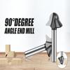 High Accuracy 90 Degree Angle V Shape Woodworking Router Bit For Density Board Laminated Panel And DIY Projects Solid Carbon Construction