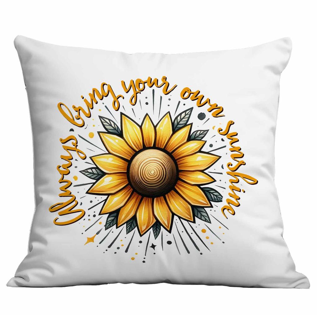 Retro Sunflower Sun Pillow Case Home Sofa Cushion Pillow Case