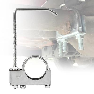 Universal 25Inch 3Inch Auto Exhaust Clamp With Hanger Hook Stainless Steel Heavy Duty For Rear Muffler Mounting Support Bracket