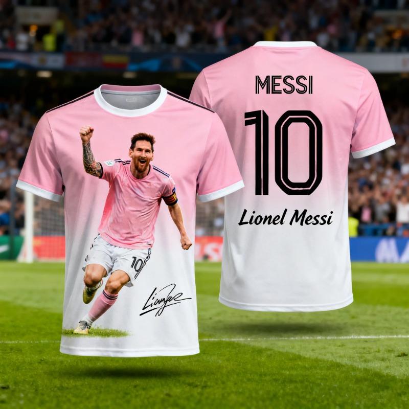 Messi Superstar Pattern 3D Print Sports QuickDry Breatha Men's T-Shirt Outdoor Street Casual Team Training Parent-child Clothing