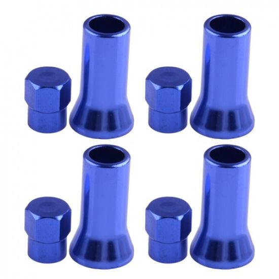 4Sets Aluminum Alloy Car Tire Wheel Stem Air Valve Hex Caps & Sleeve Cover New