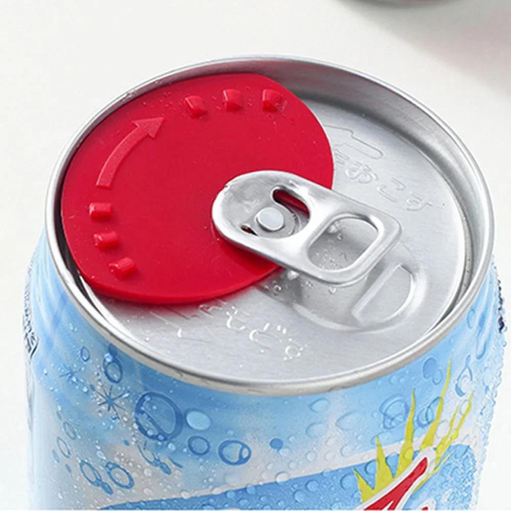 5 Piece Kitchen Beverage Can Lids for Soda Beer Snaps On Easily Keeps Drinks Fresh Bar Accessories Kitchen Barware Home Supplies