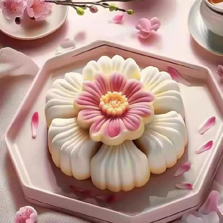 Chocolate Molds Cake Moulds Flower Shape Dessert Molds Pastrys Bakings Supplies Silicone Texture for Baking Cake Dessert
