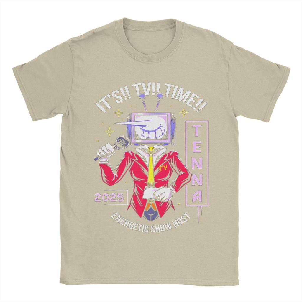 Herren Deltarune Energetischer Show-Moderator T-Shirts 100% Baumwoll-Tops Neuheit Kurzarm Rundhals T-Shirts 4XL 5XL T-Shirt