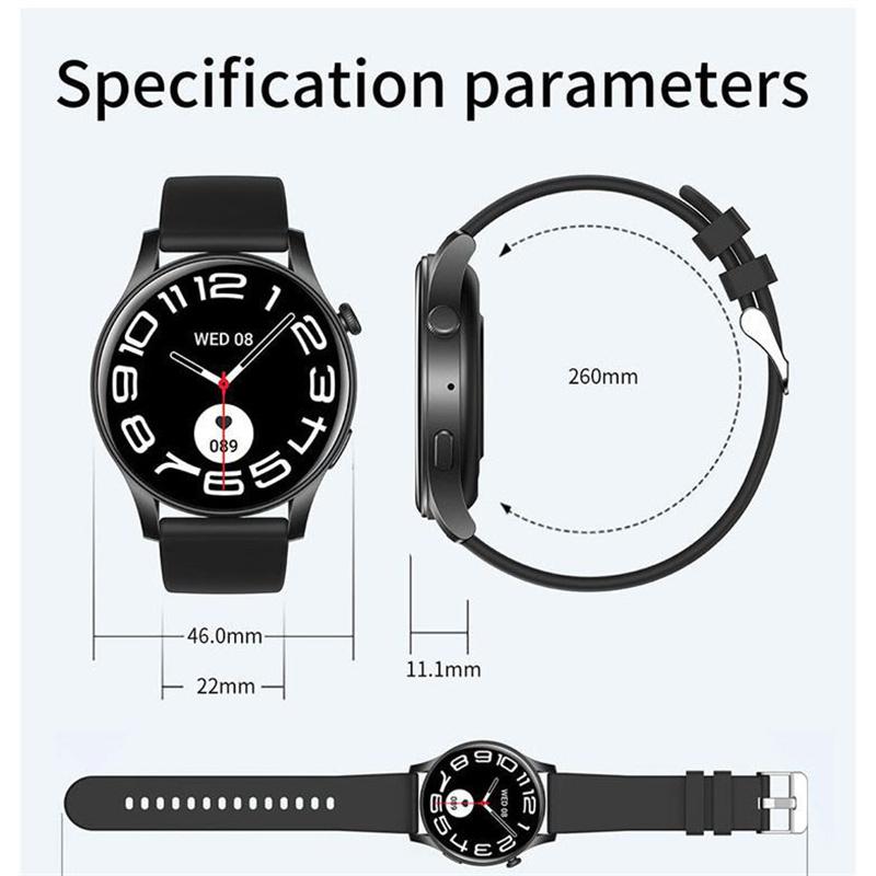 Mode Neues Multifunktions-Bluetooth-Sportarmband Smart Herzfrequenz AMOLED1.43" Blutsauerstoff Gesundheitsuhr Männer Frauen Sportarmband
