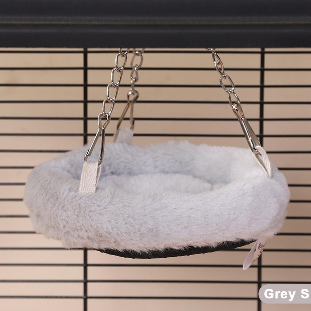 S/M Winter Parrot Plush Hanging Nest Warm Cozy Bird Nests Hut Swing Bird Cage Accessories for Parrot Lovers Owner