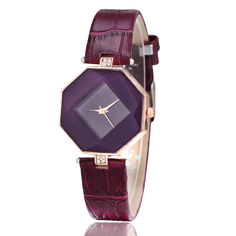 

Top new brand ladies champer watch prismatic diamond mirror fashion ladies simple watch