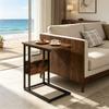 C-Shape Design Sofa Table, Small Coffee Table, Narrow Side Table, Laptop Table (table only)