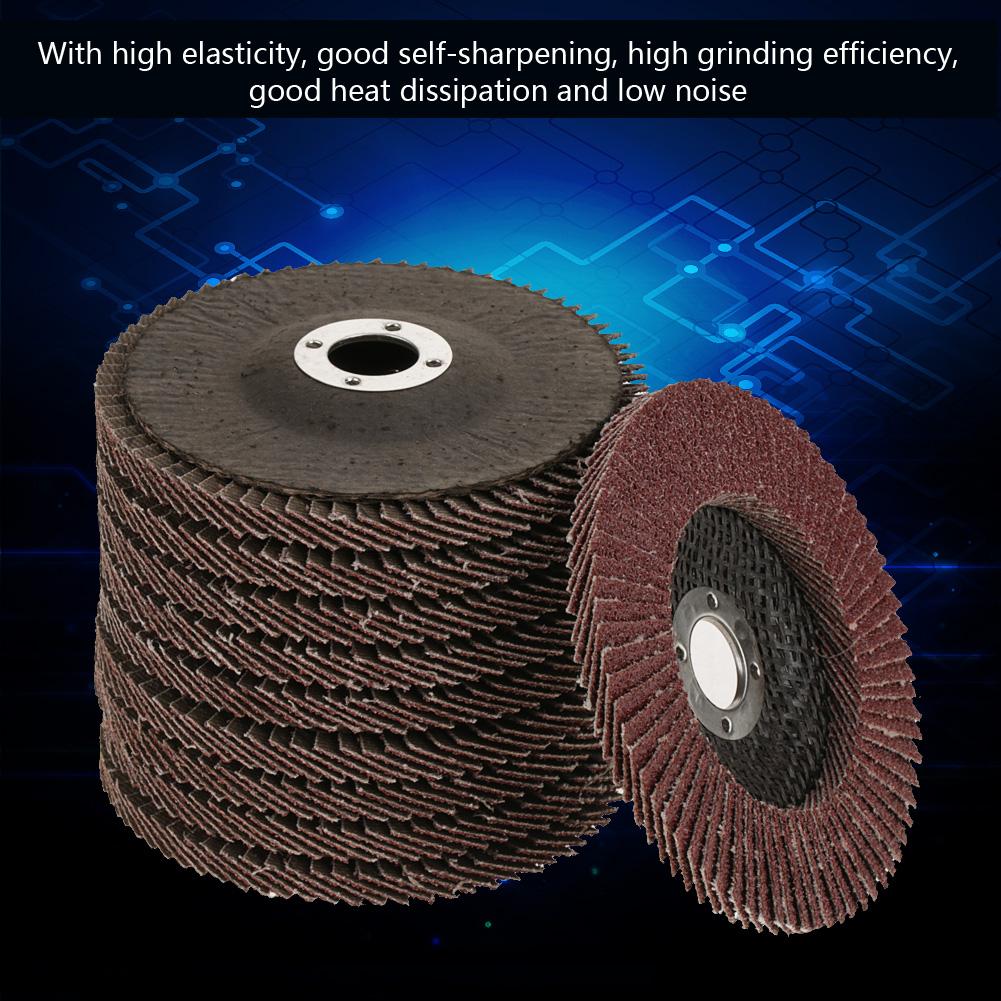 10Pcs Grit 60 Grinding Sanding Disc Polishing Wheel Grinding Flap Disc 100*6*16 mm
