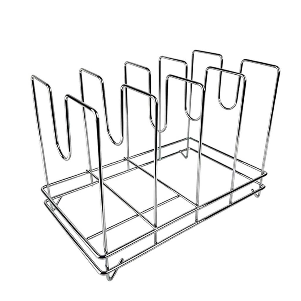 Draining Pizza Pan Rack Versatile Organizer for Restaurant Cooking 4 Slots 37x22x25cm
