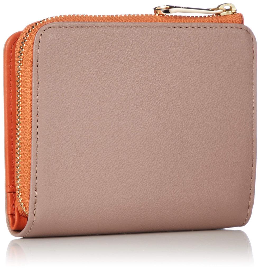 [Clasus] L Zipper Bifold Wallet, Blanc, Beige