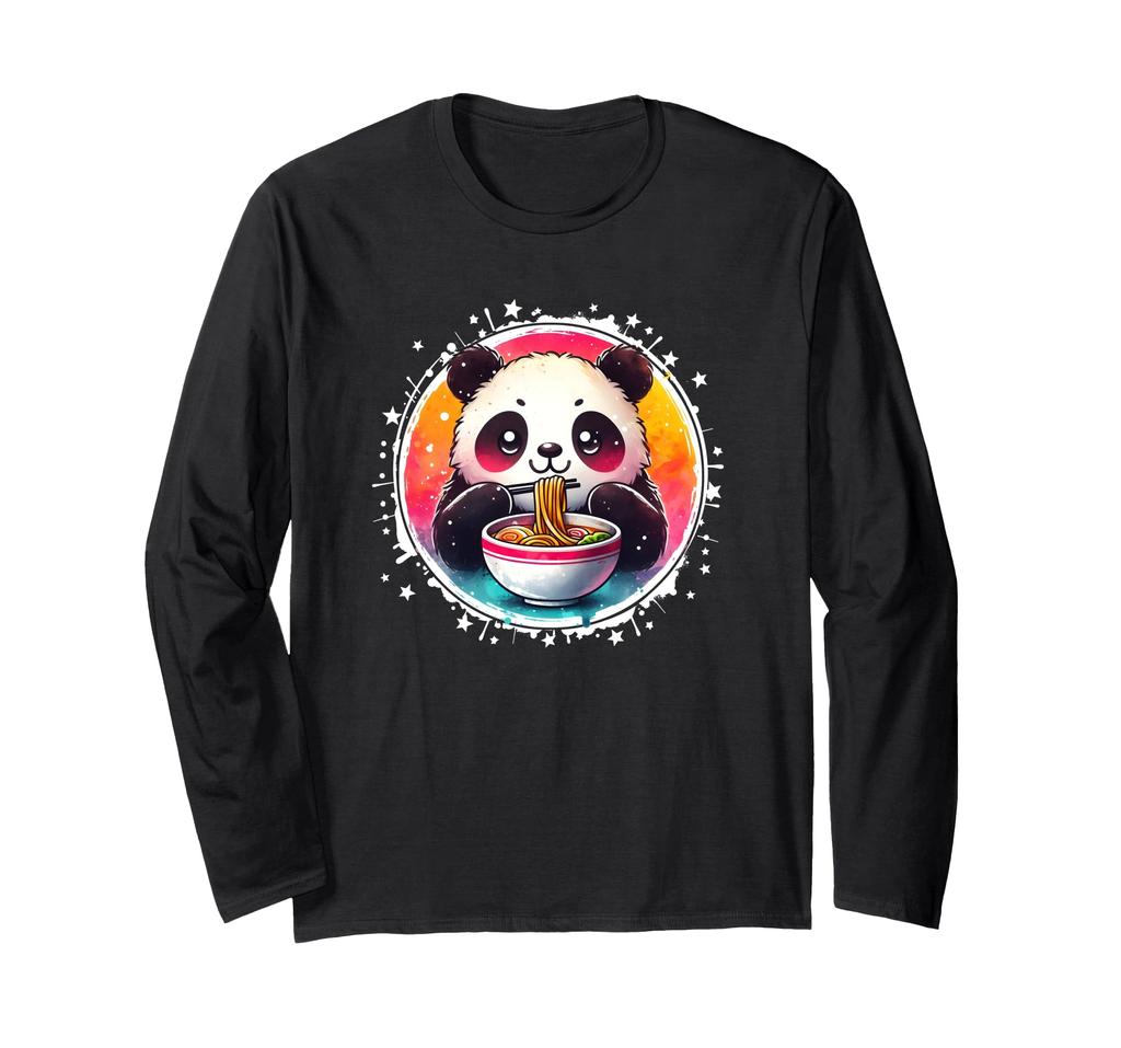 Ramen Panda Kawaii Anime Cartoon Japanese Long Sleeve T-shirt T-shirt T-shirt T-shirt