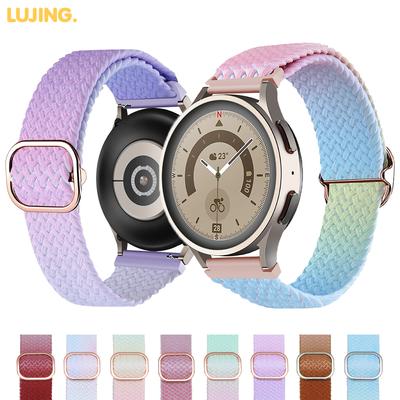 LUJING pleciony pasek Solo Loop do zegarka Samsung Galaxy 4/5/3/classic/active 2 22/20mm bransoletka Huawei/Amazfit Gtr/GTS 4-3-pro-2e band