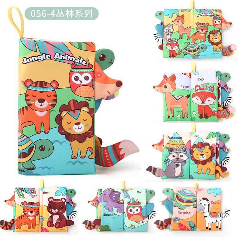 Source 21 0-3 Year Old Baby Cloth Book Animal Tail Cloth Book Early Education Fun Mirror Desk Calendar Cloth Book Toy