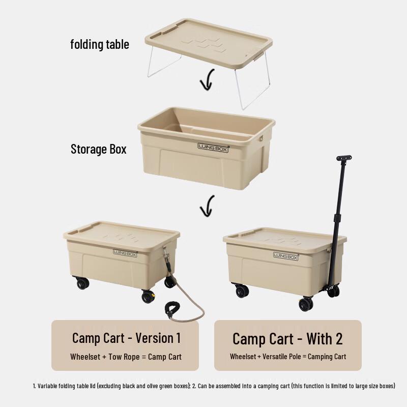 LUING BOX 55L Multi-functional Camping Wagon