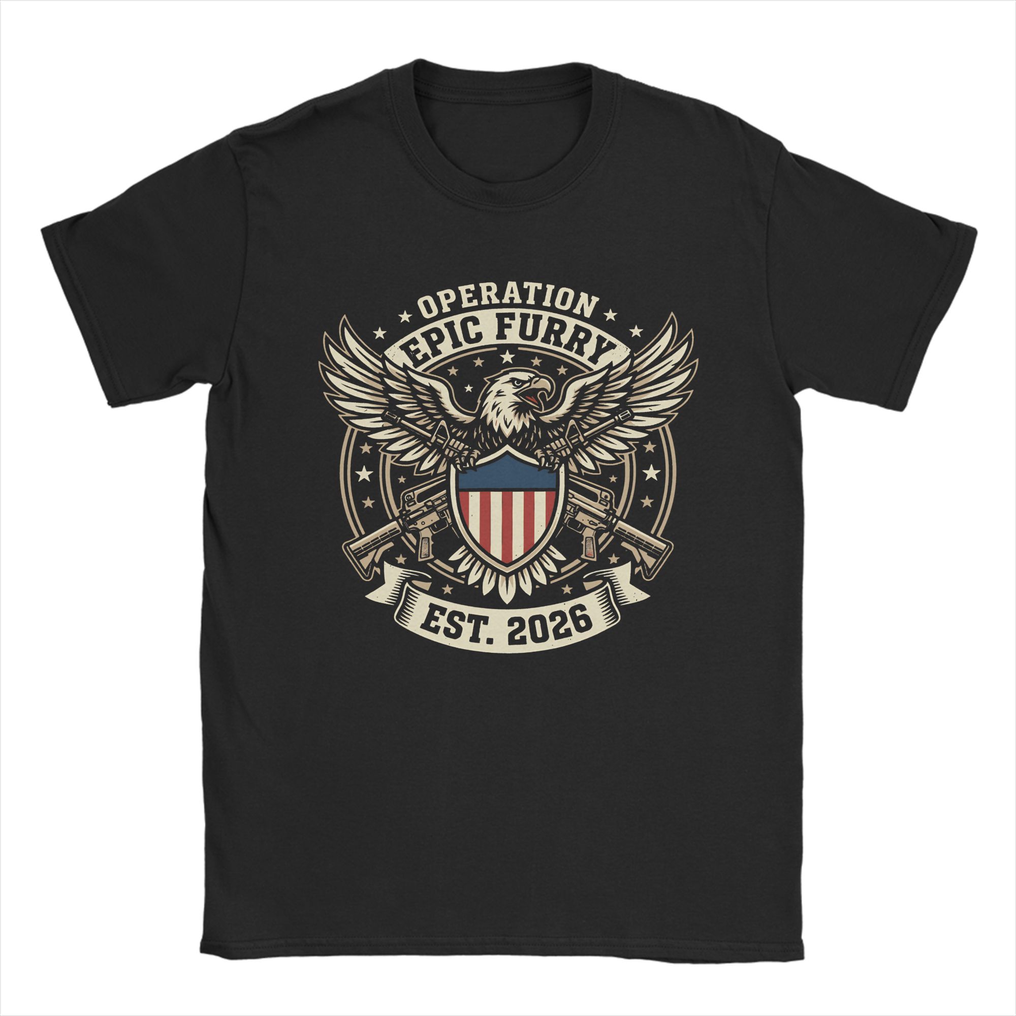 

Operation Epic Fury T-Shirt Summer Harajuku T Shirts Men Cotton Comfortable Oversized Tees Short Sleeve Y2K Casual Tops S